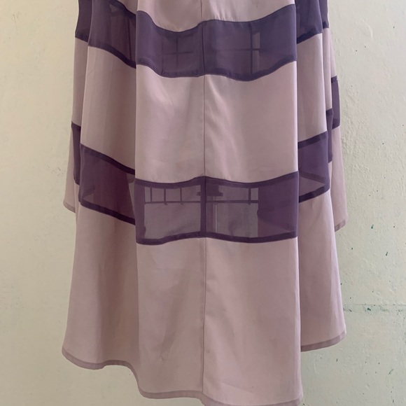 Lavender High Low Striped Dress - Picture 8 of 11
